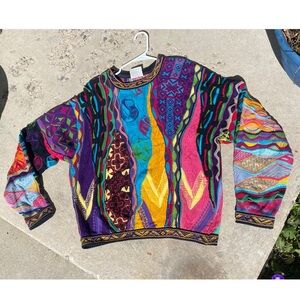 VTG COOGI Australia 3D Knit Rare Mens Large Sweatshirt